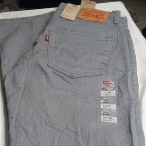 Levi's Light Gray Slim Straight Men's Jeans NWT